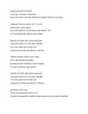 VSU Hymn with Lyrics 2020 .